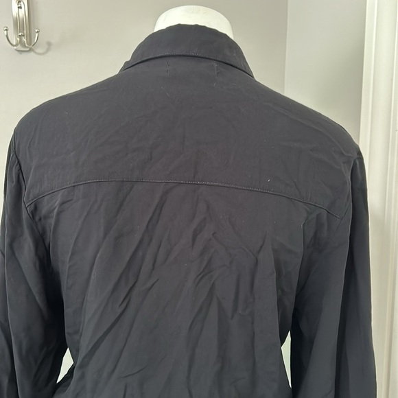 L Space Amelia Mini Dress Black Tie Waist Button Front Long Sleeve Sz XS - Picture 7 of 12